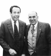 Gobernadores Adolfo Rodr&iacute;guez Saa, de San Luis, y Carlos Ju&aacute;rez, de Santiago del Estero.