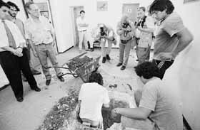 Excavaciones en diciembre en el Museo de Campo de Mayo.