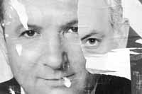 La perspectiva de un triunfo en la primera vuelta se ensancharonen las &uacute;ltimas horas para Ehud Barak (rostro grande).