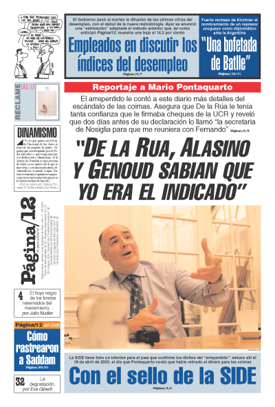 Tapa de la fecha 19-12-2003