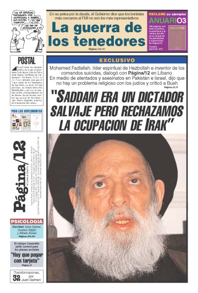 Tapa de la fecha 26-12-2003