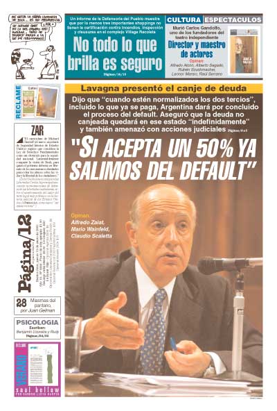 Tapa de la fecha 13-01-2005