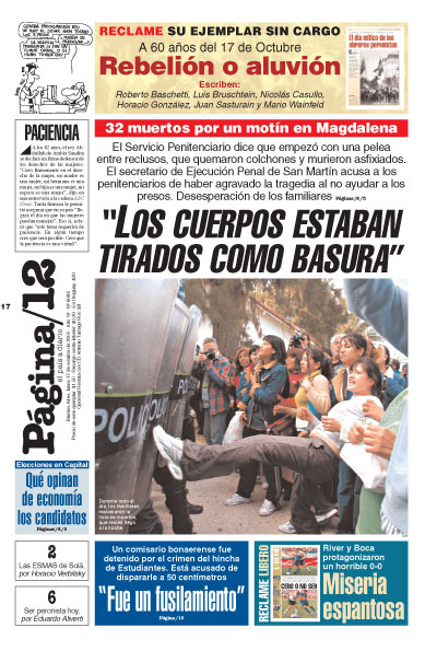 Tapa de la fecha 17-10-2005