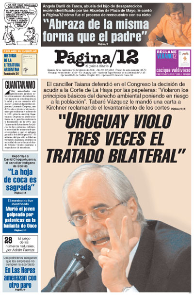 Tapa de la fecha 15-02-2006