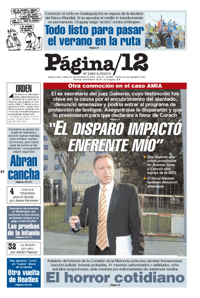 Tapa de la fecha 21-11-2006
