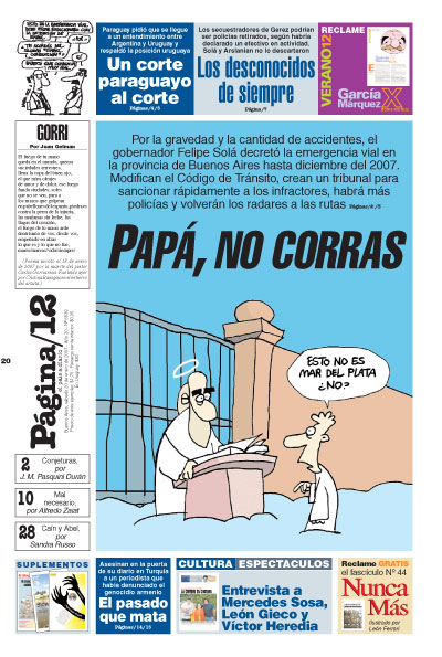 Tapa de la fecha 20-01-2007