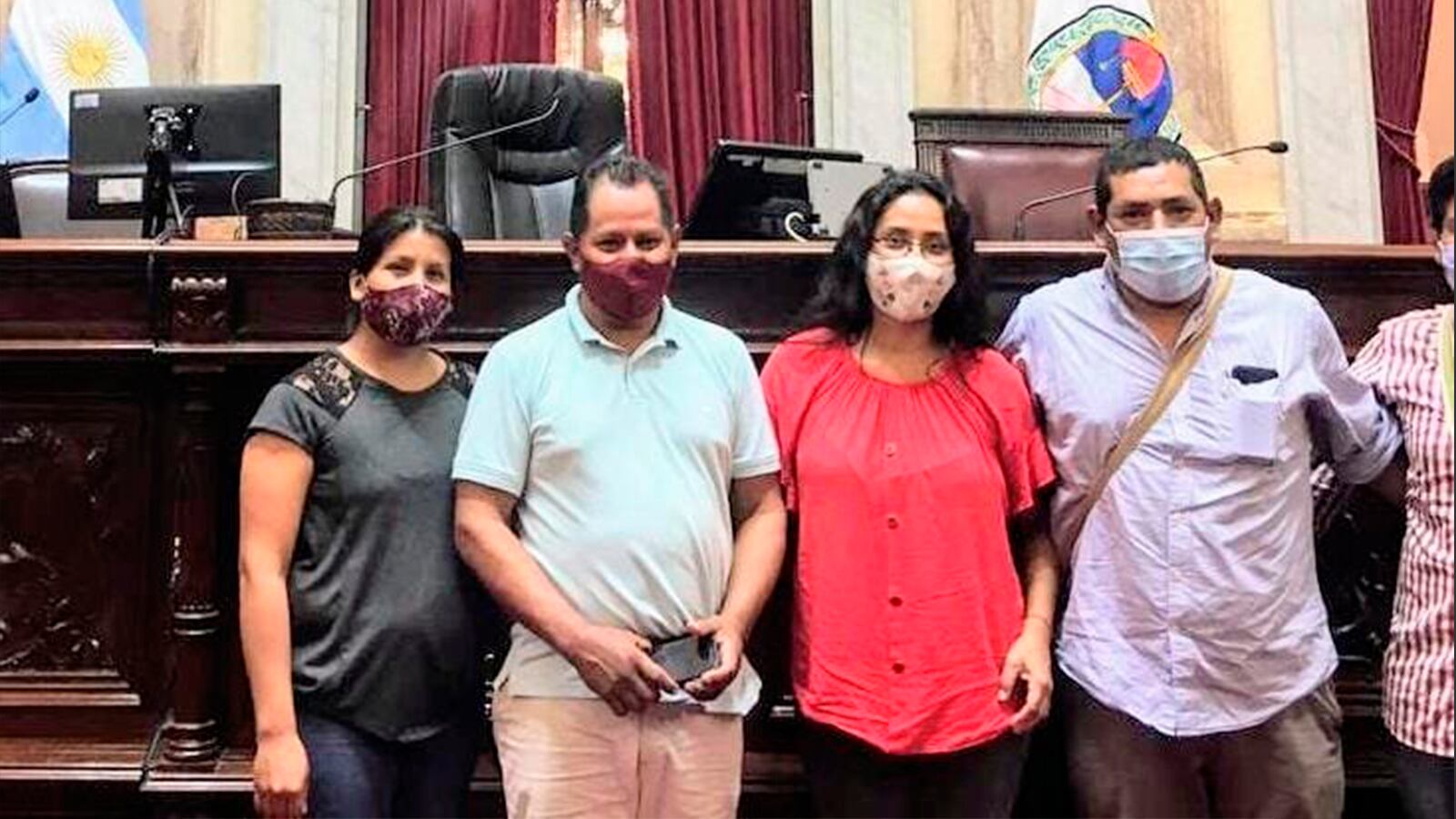 Los 4 ediles en el Congreso, después de perderse la apertura de la jornada