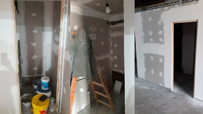 Obras en los baños del Anexo de la 3102, ubicado en General Güemes