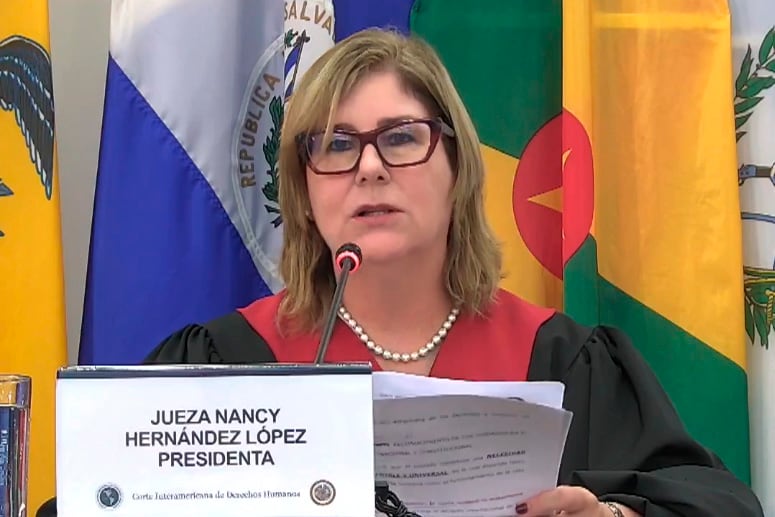 La presidenta de la Corte, Nancy Hernández López.