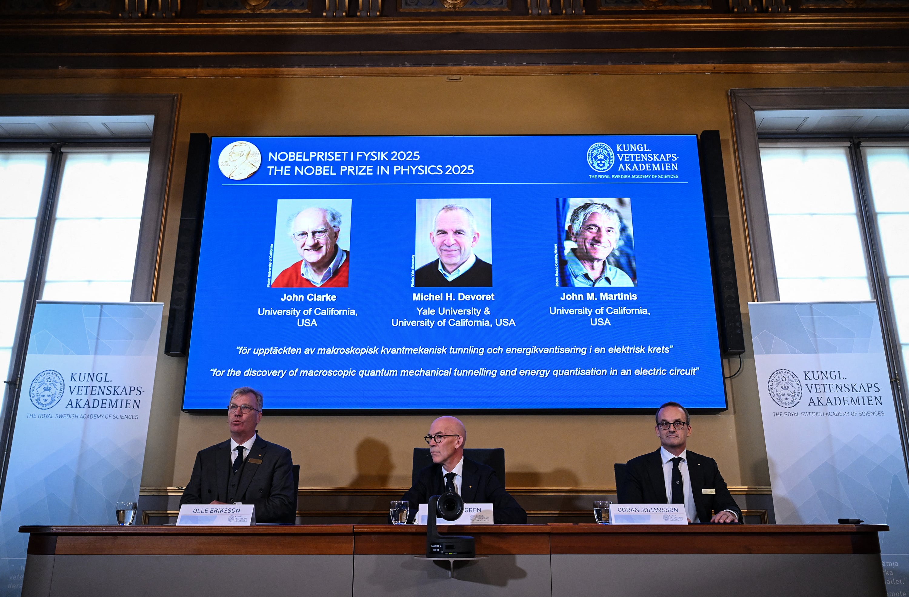 El tribunal en el momento del anuncio.