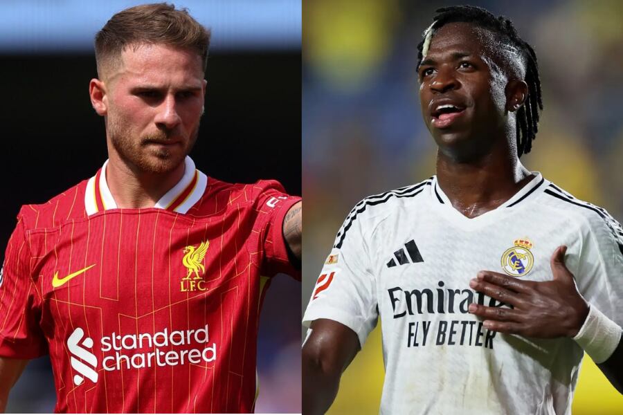 Alexis Mac Allister y Vinícius Júnior.