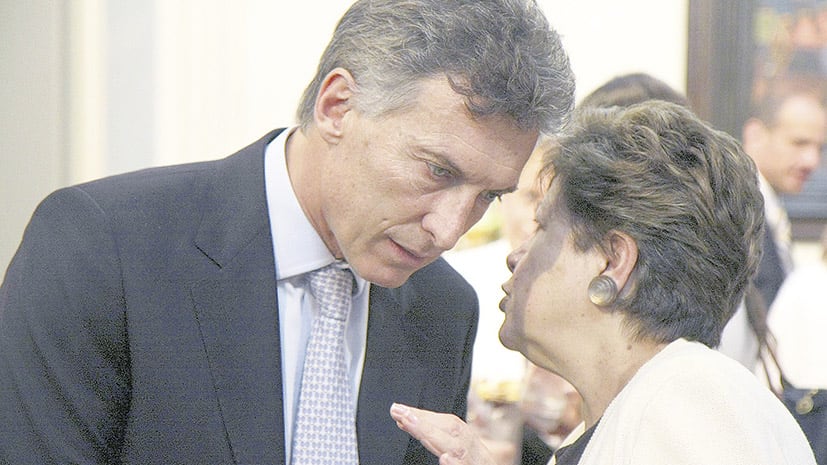 Macri con la embajadora estadounidense Vilma Socorro Martínez.