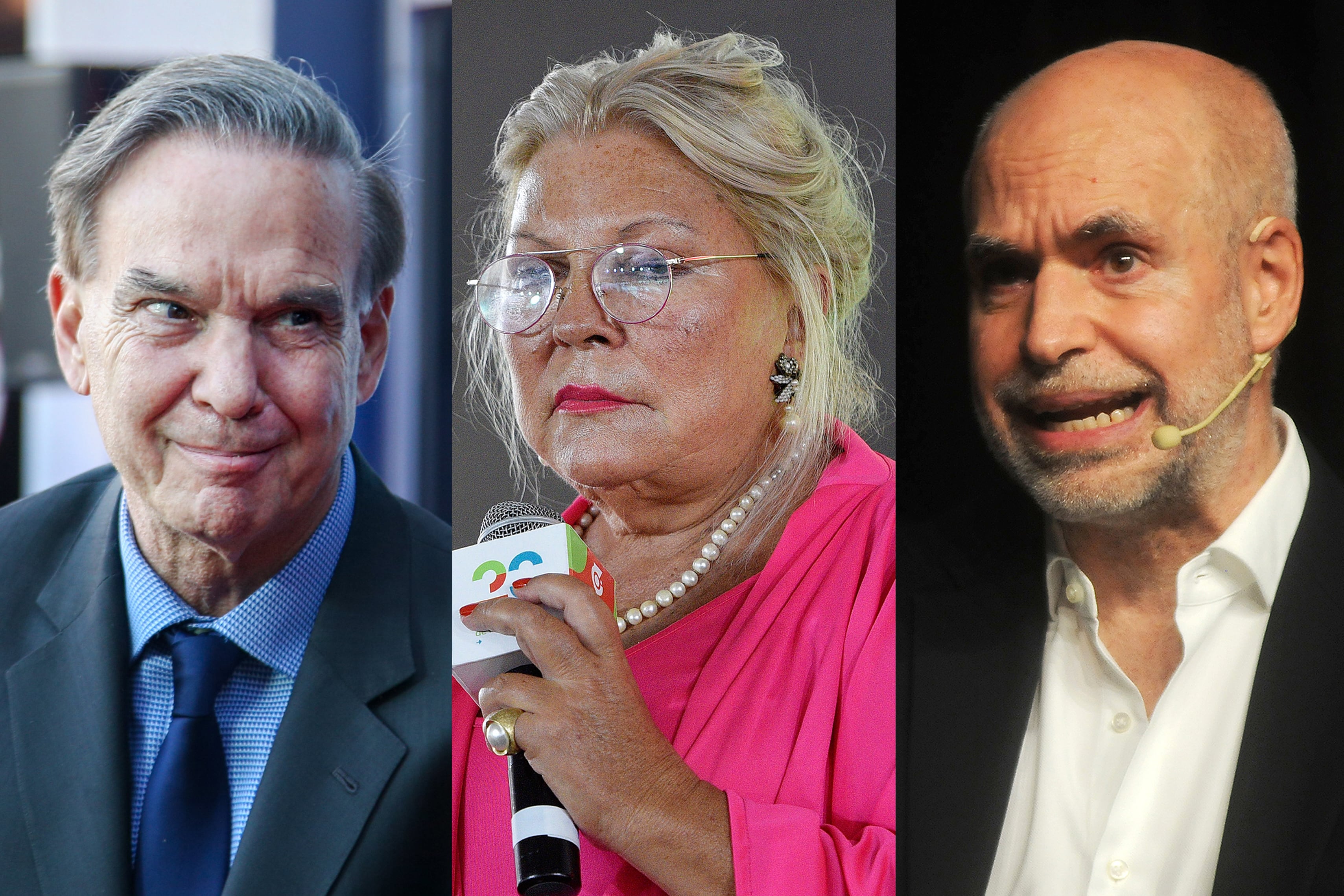 Miguel Ángel Pichetto, Elisa Carrió y Horacio Rodríguez Larreta. 