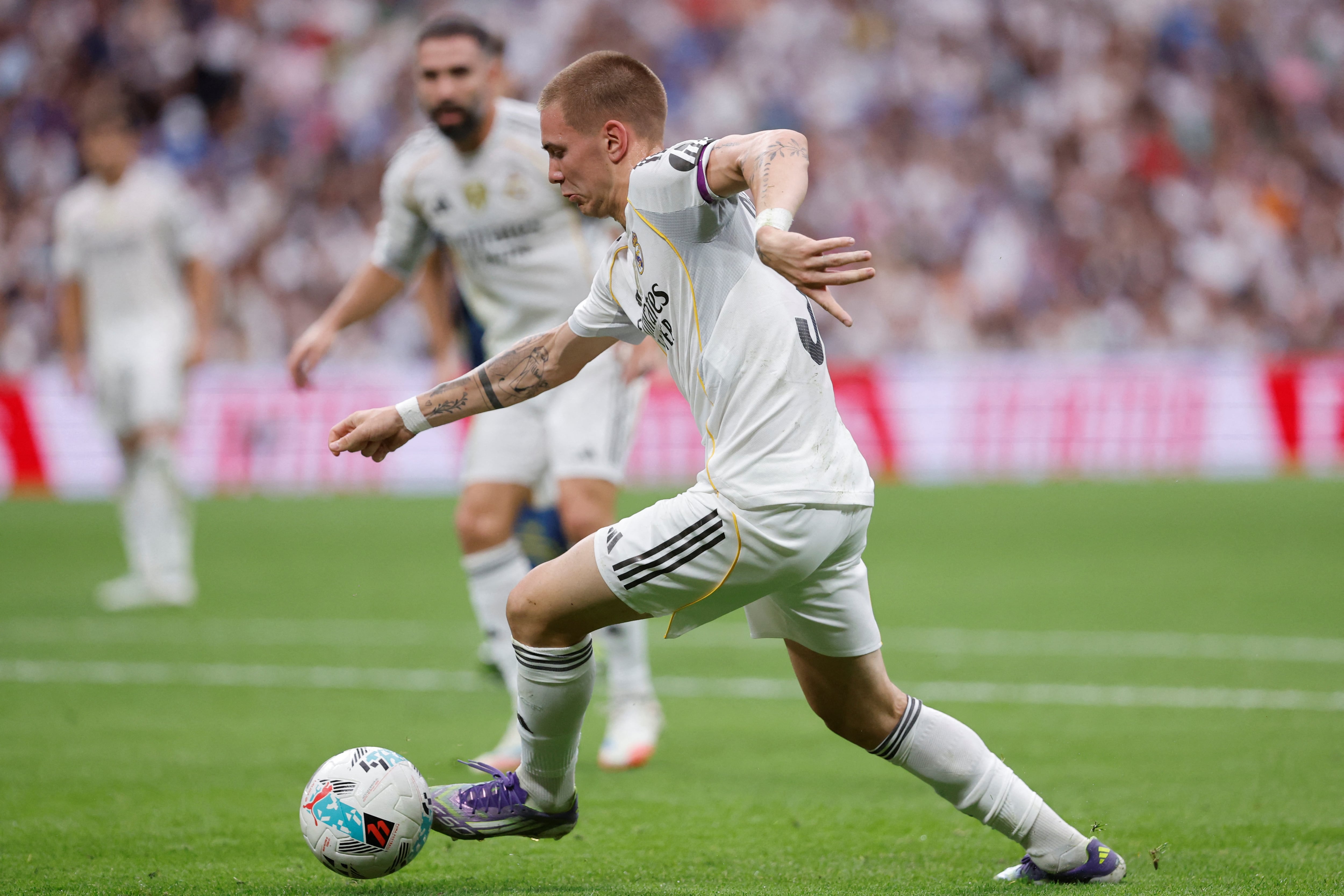Franco Mastantuono sumó otro partido como titular en el Bernabéu