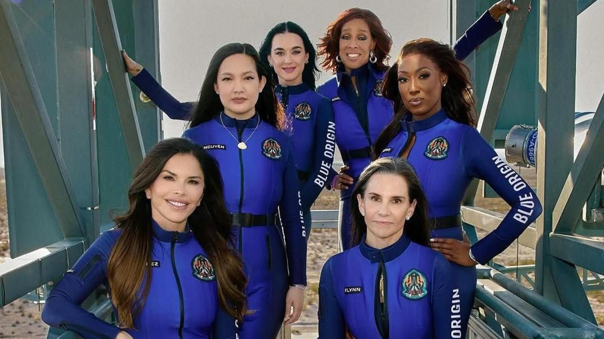 Las integrantes del vuelo de Blue Origin.
