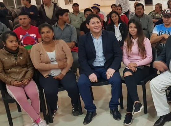 Sebastián Domínguez, en el centro