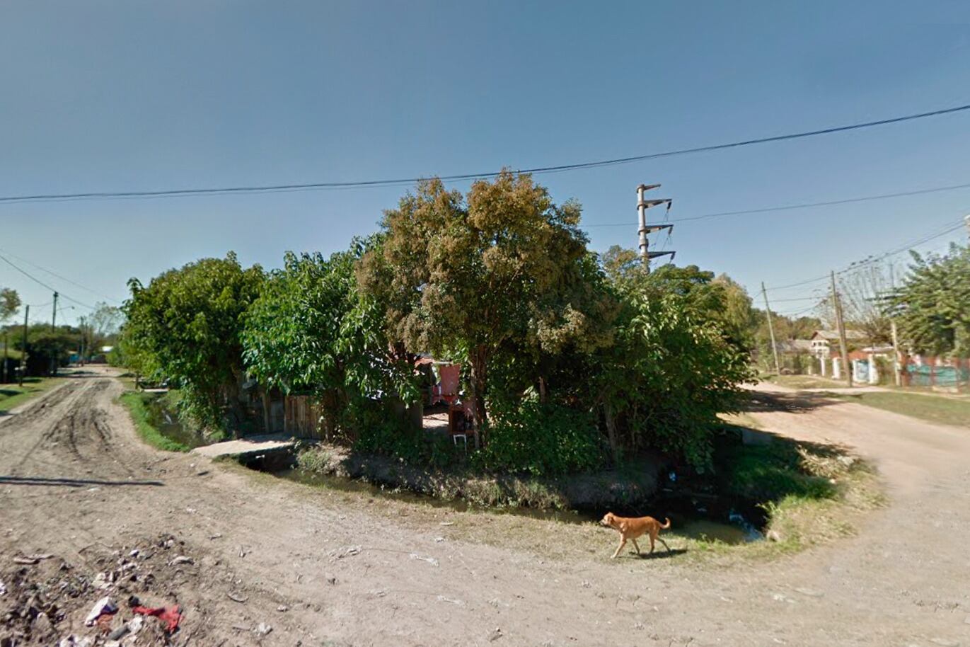 La esquina de Manuel Alberti, partido de Pilar, donde la mujer habría sido secuestrada.
