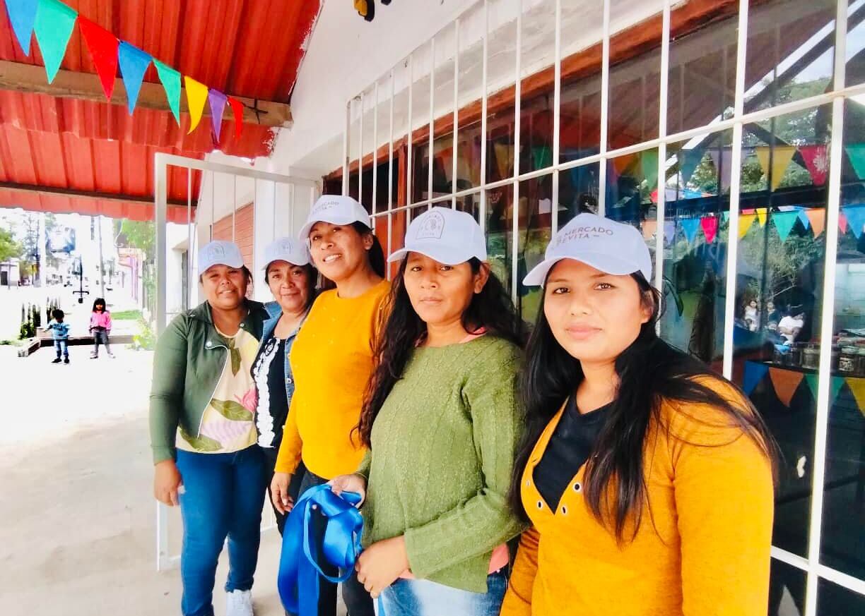Las mujeres que manejarán el Mercado Evita. 