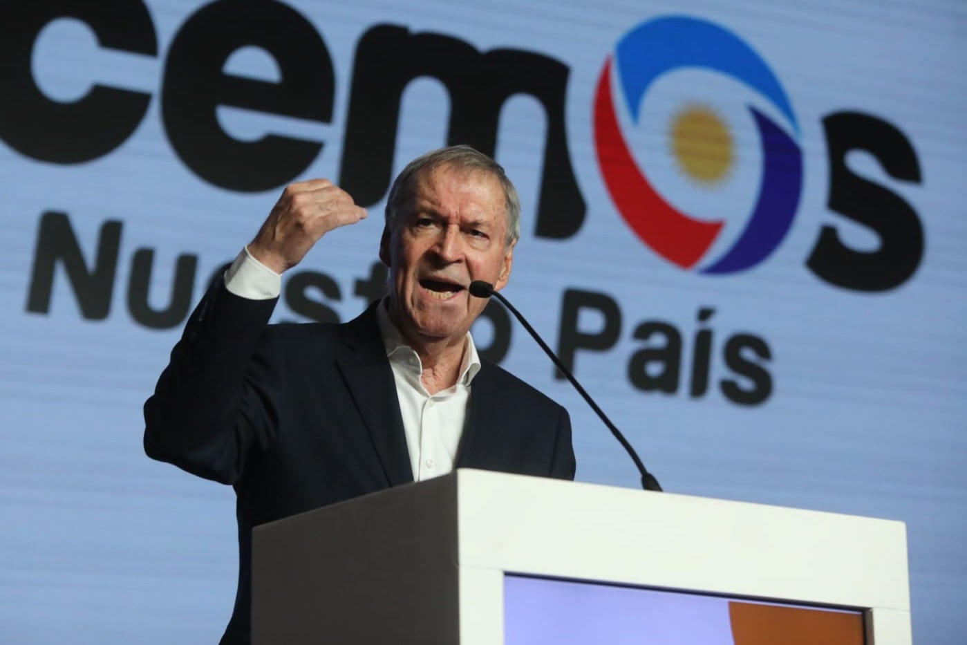 Juan Schiaretti, durante el relanzamiento de su campaña.