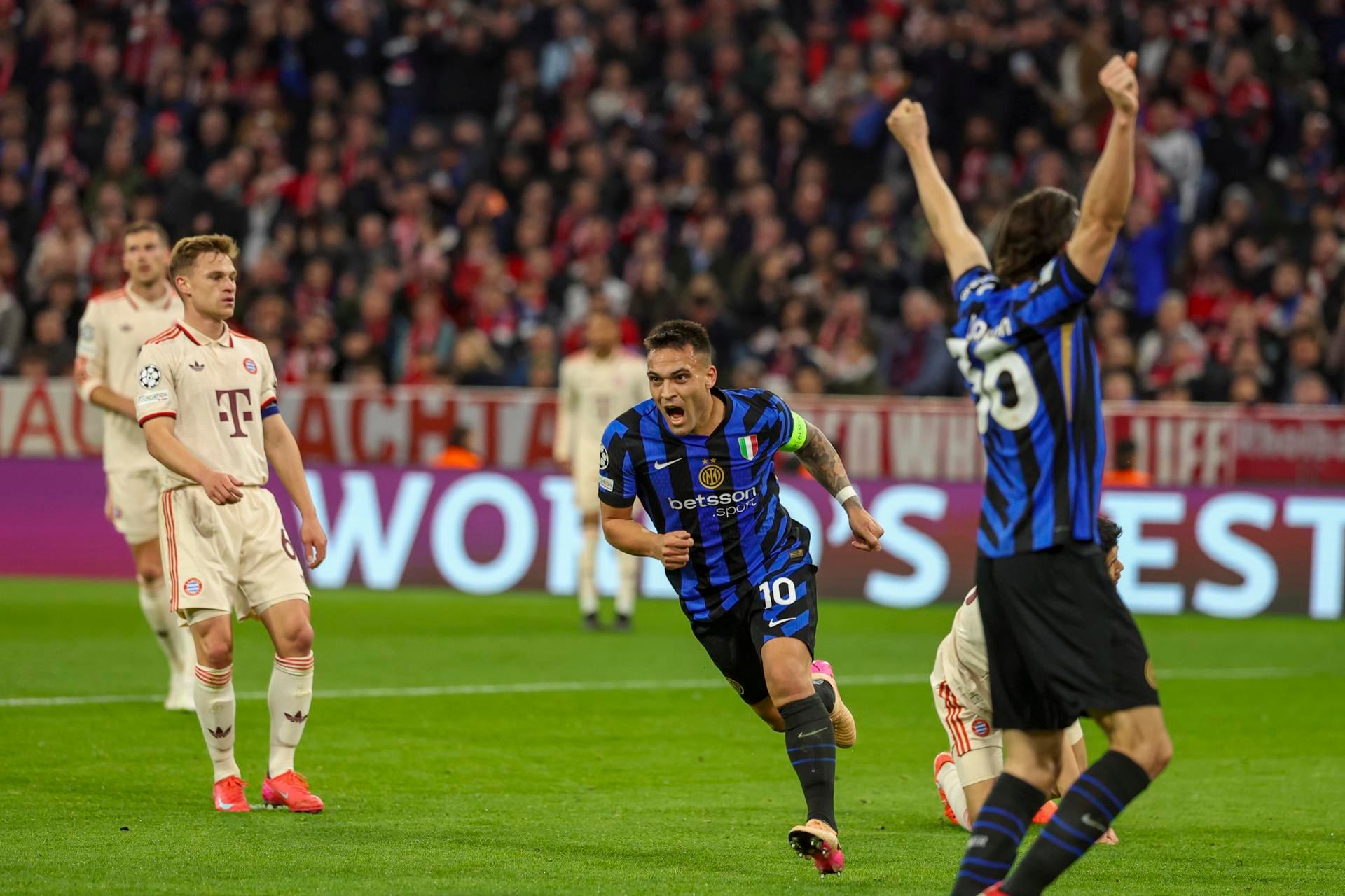 Lautaro Martínez, autor del primer gol del Inter frente al Bayern en Alemania