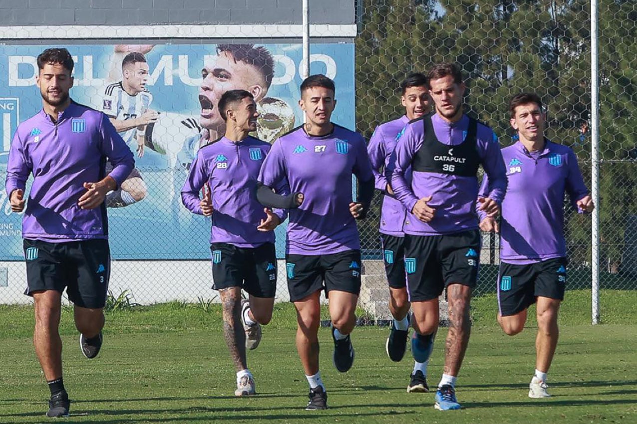 El plantel de Racing se entrenó pensando en Flamengo