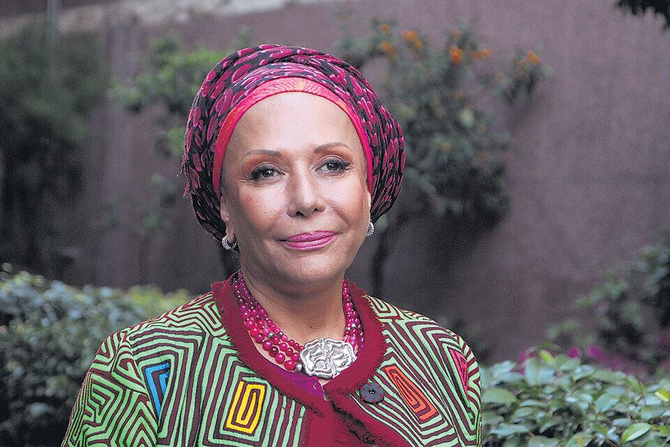 Piedad Córdoba de visita en Buenos Aires en 2017 para recibir el premio Rodolfo Walsh.