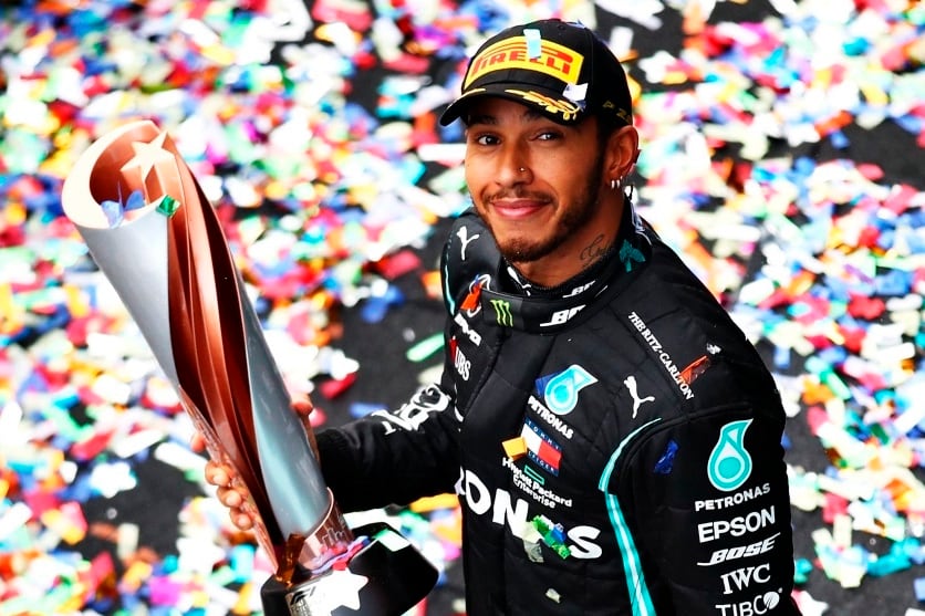 Lewis Hamilton, campeón de la Fórmula 1 en 2020, su último título con Mercedes.
