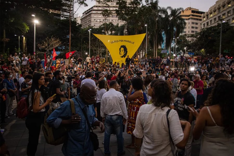 La familia de Marielle Franco organiza un acto para el día del juicio a los acusados ​​de asesinato. Imagen: Alma Preta