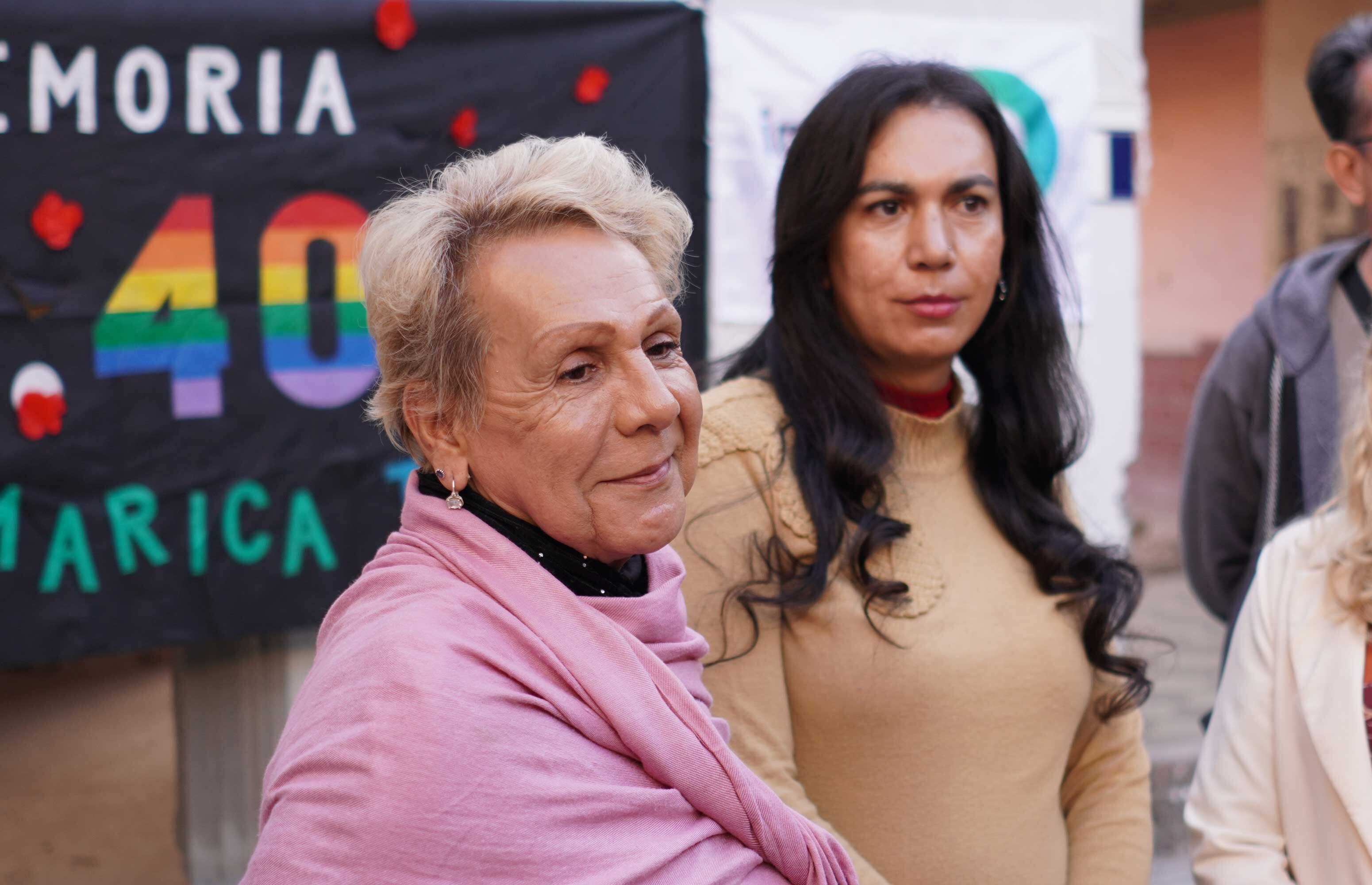 Ivanna Aguilera y Alexandra Lobos en el Espacio de la Memoria La Rioja.