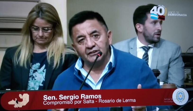 Ramos, en una de sus últimas participaciones en el Senado. 