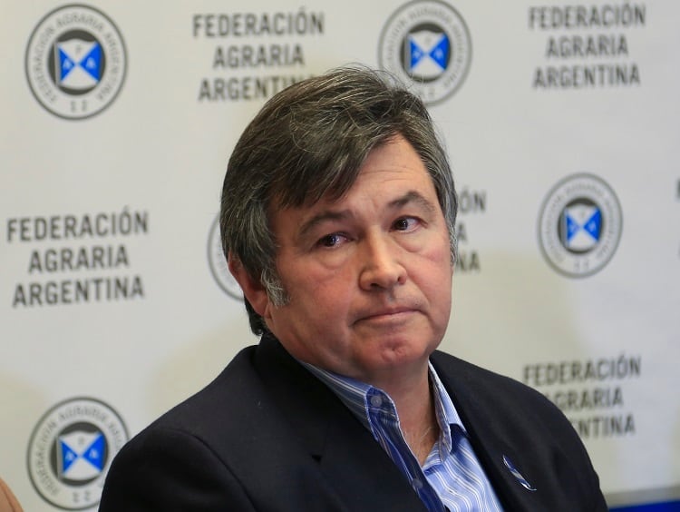 Daniel Pelegrina, presidente de la Sociedad Rural Argentina, una de las voces críticas contra las retenciones. 