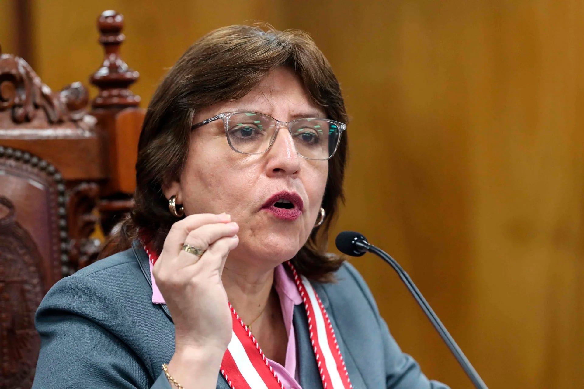 Delia Espinoza la fiscal destituida.     