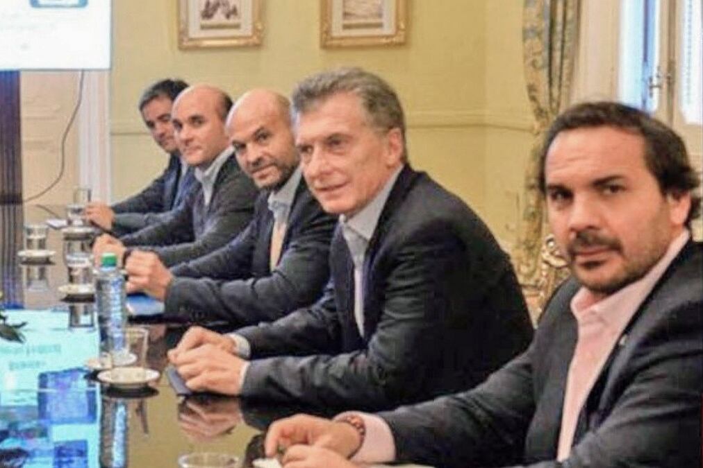 Dietrich, Macri y, a su lado, Gonzalo Mórtola. 