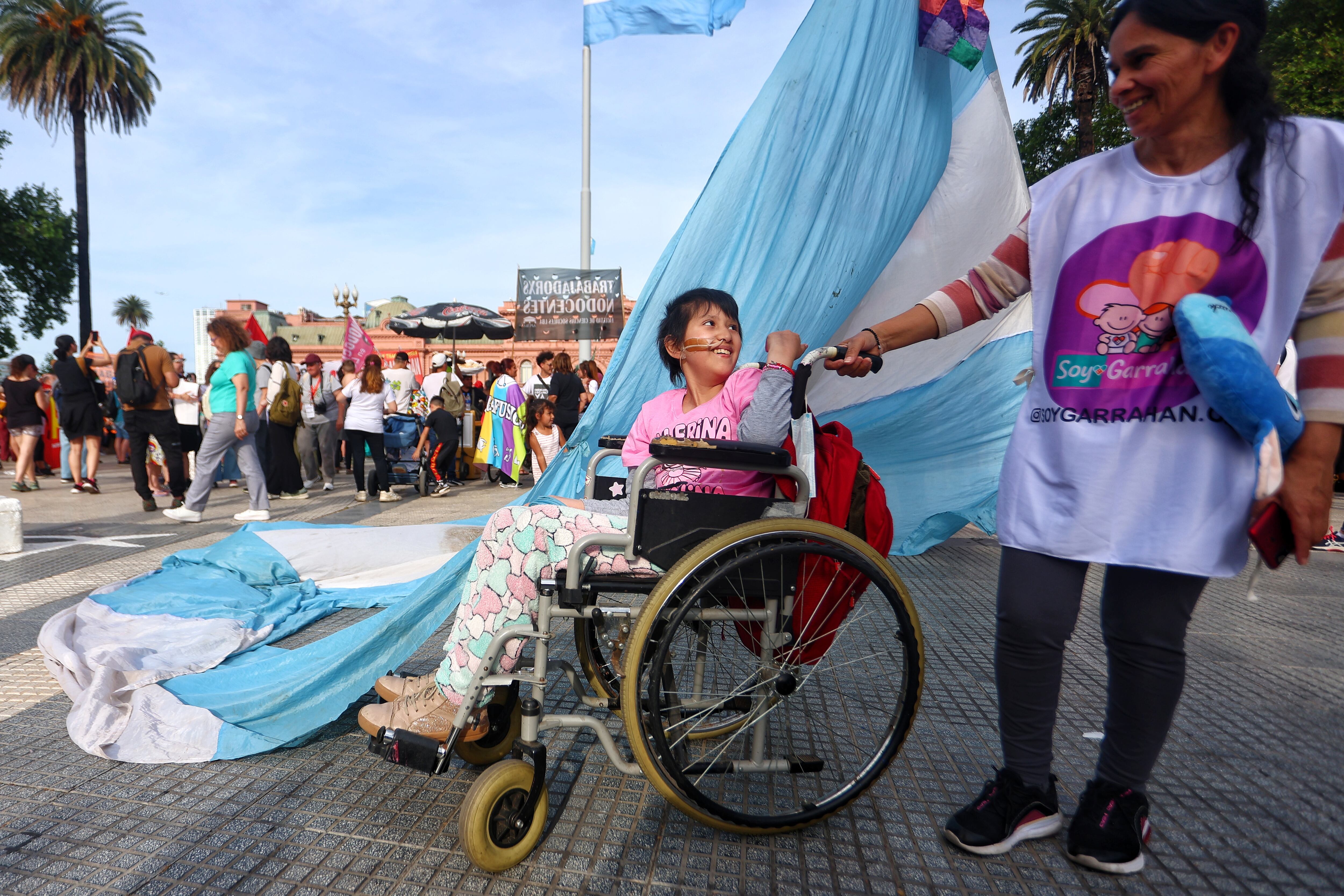 Los colectivos afectados protestaron el martes en Plaza de Mayo. 