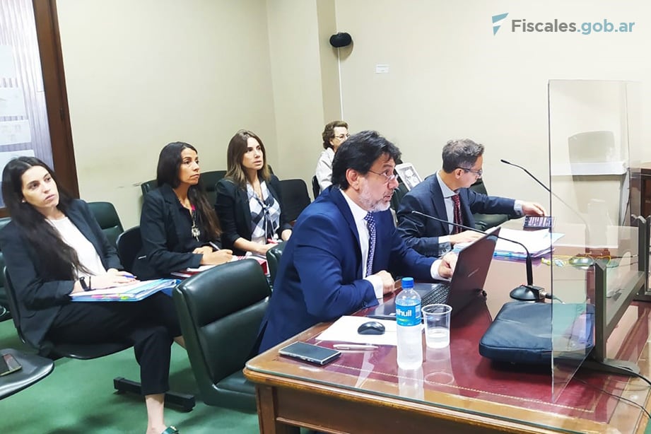 Los fiscales Amad y Sivila, en los alegatos. 