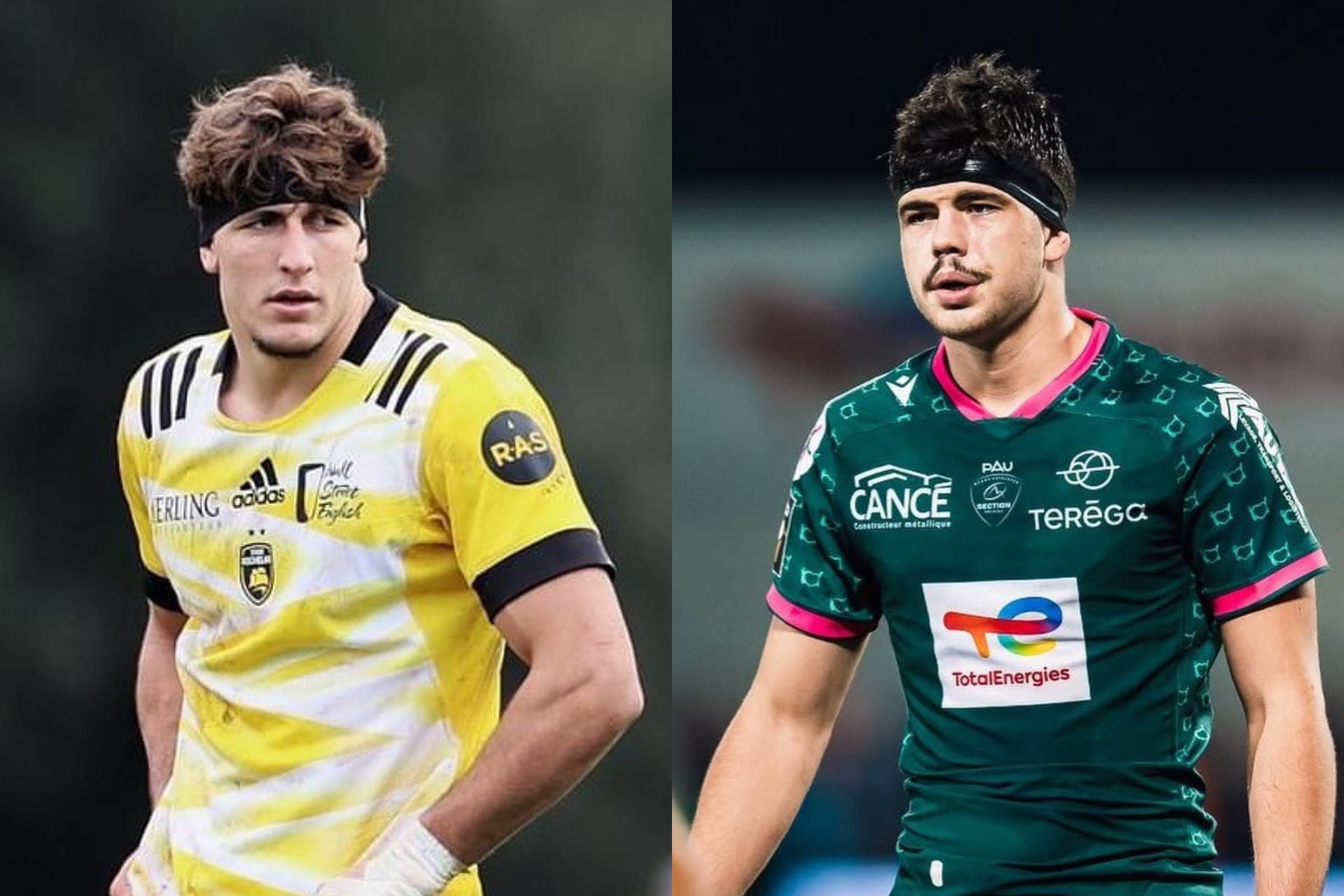 Hugo Auradou y Oscar Jégou, rugbiers franceses