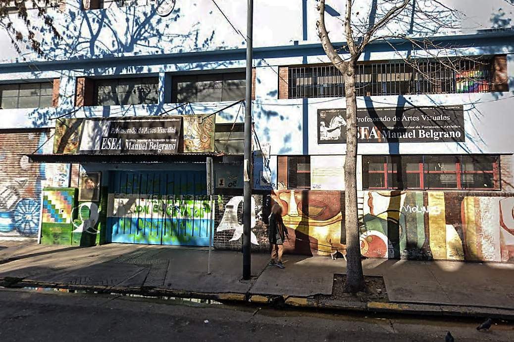 La Escuela Manuel Belgrano, que fue escenario de una de las tomas  pacíficas estudiantiles.
